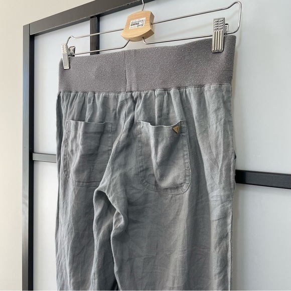 [xs] Guess Y2K Wide Leg Grey Line Drawstring Relaxed Low Rise Beach Pant - Picture 4 of 9